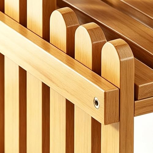 Estante de madera de 2 niveles para maceta y flores de interior 8