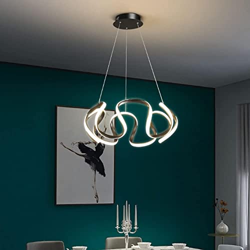 Lámpara colgante LED de diseño floral para comedor 4