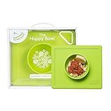 ezpz Happy Bowl - One-piece silicone placemat + bowl (Lime)