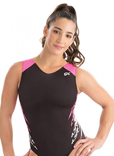 GK Elite 3809 maillot de gimnasia rosa cómodo que evita el sudor