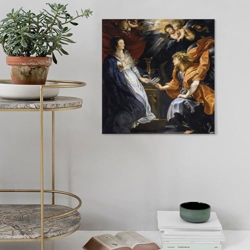 Impression sur toile Annunciation Rubens tableau déco bureau 40x40