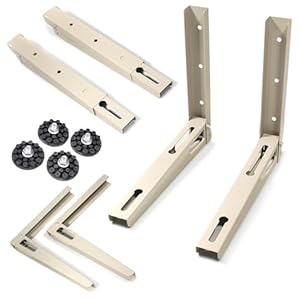 Maclean MC-621 Universele wandhouder voor airconditioning, warmtepomp, buitenapparaat, wandconsole, 450 mm, airconditioning, split-airconditioning, verzinkt staal, draagkracht 100 kg