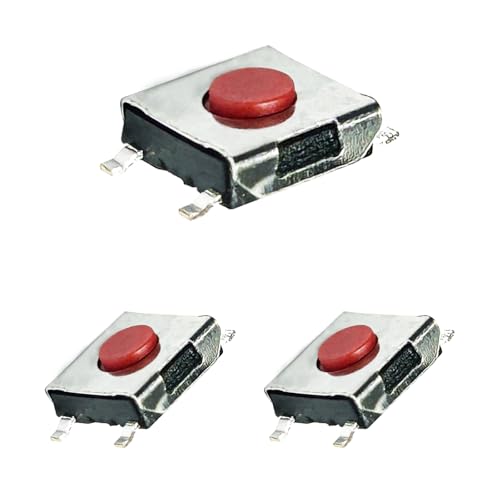 Interruptores táctiles SMT 6,2x6,2x3,4 mm de 4 pines en pack de 20 unidades