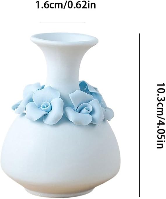 Vases for Flowers Simplicity Creative Ceramic Vase Home Living Room Flower Arrangement Entrance Ornaments Chinese Vases for Decor Flower Vases Decorative(B)