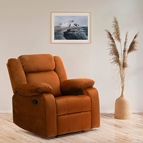 Wakefit Recliner | 1 Year Warranty | Velvet Fabric Manual Recline...