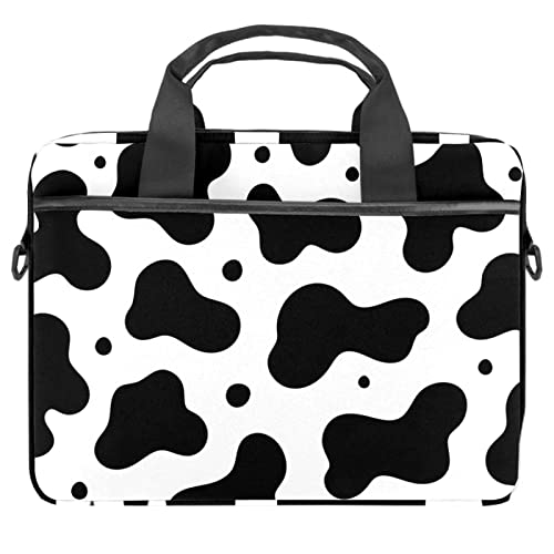 Sac ordinateur 13,3 pouces motif vache | Housse bandoulière imperméable avec poches