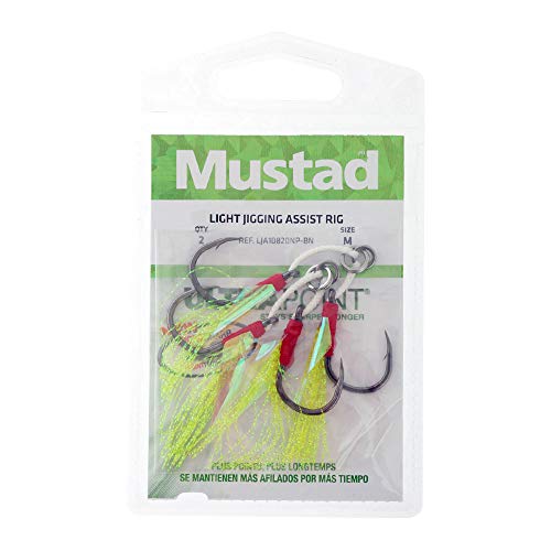 Aparejo de pesca Mustad Light Jigging Assist Rig L multicolor tamaño 1/0 2