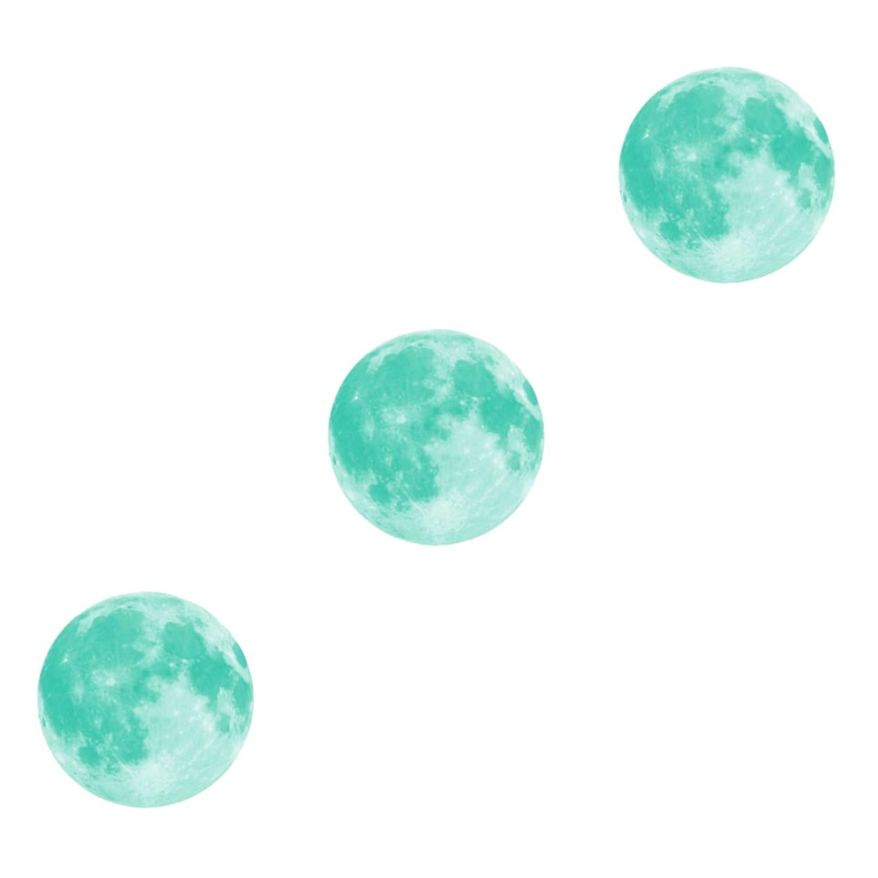 HEMOTON 3 Pegatinas De Pared Brillantes Con Diseño De Para Infantil Redondas Y Que Brillan En La Oscuridad Para De Bebé.