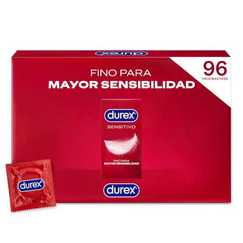 Durex Pack Preservativos Sensitivo Suave, 96 condones, El embalaje puede variar
