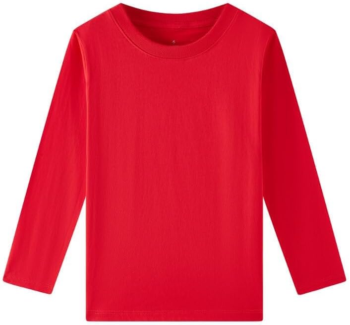 Huata Boys Girls Long Sleeve T-Shirt Unisex Crewneck Tee 2 Packs - Image 5