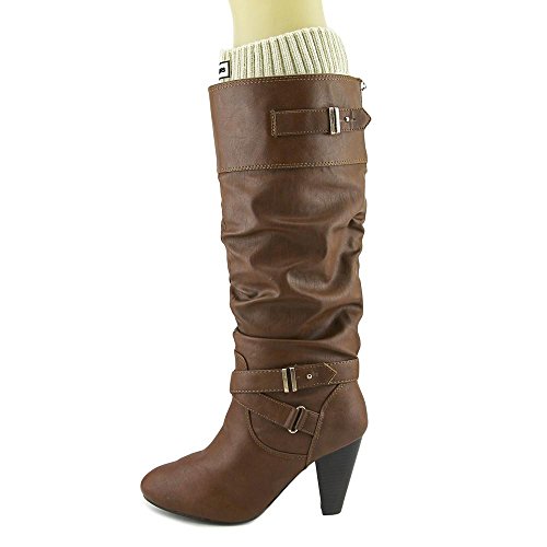 Michael Kors Ribbed Fleece Knit Boot Socks S-M/6-8 , Vanilla