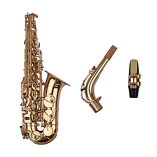 Saxofoon Eb Alto Saxofoon Sax Messing gelakt goud 802 Key Type Woodwind-instrument met gevoerde draagtas handschoenen… - Image 7