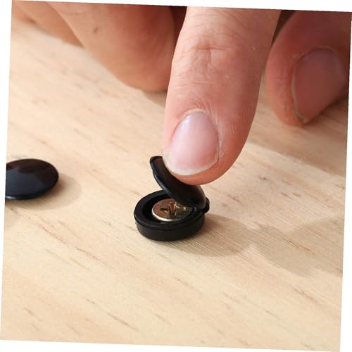 200 cubiertas protectoras para tornillos autorroscantes negras, tapas de plástico decorativas 5