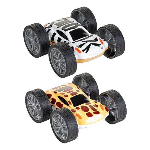 Wild Republic Flip Car Zebra/Giraffe, Action Figure, Animal, Vehicle, Accessories, Gifts for Kids