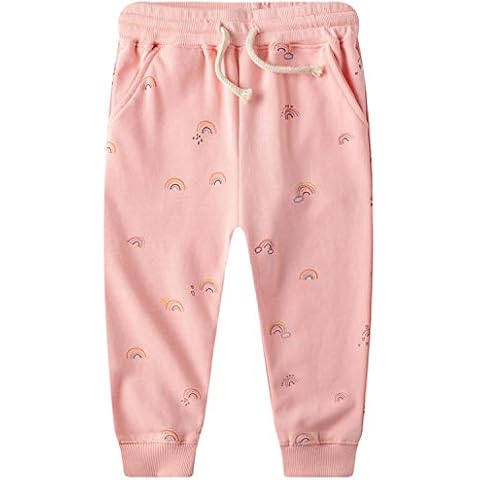 FILOWA Pantalones Deportivos Niñas Niños Chándal Rosa Arcoiris Cover