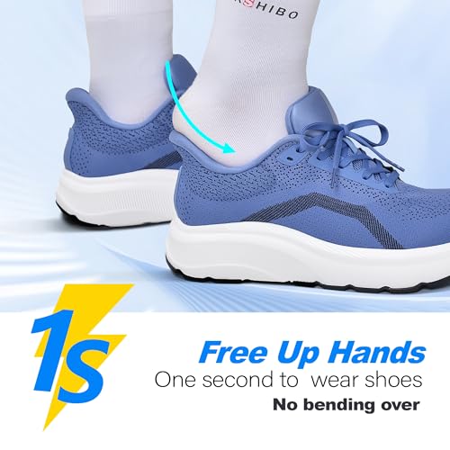Image of JACKSHIBO Mens Wide Toe Box Shoes Lightweight Slip On Orthopedic Tennis Sneakers Plantar Fasciitis Footwear-Breathable Mesh for Running Walking Athletic Thick Cushion Zero Drop Sole Width Shoes