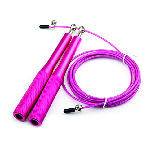 JG Corda De Pular Alumínio Aço Rolamentos Speed Profissional (Rosa)