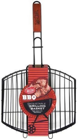 TableCraft BBQ Adjustable Grilling Basket WLM