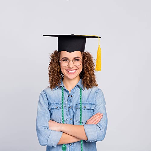 Image of Trounistro 8 Pieces Graduation Cords Yarn Honor Cords with Tassel for College Graduation Students (Dark Green)