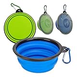 reisenapf mit deckel 【Breite Anwendungen】 Diese Hundenäpfe sind sehr langlebig und auslaufsicher, können auf Reisen, beim Wandern und Camping verwendet werden und können Wasser und Futter für Hunde, Katzen und andere Haustiere speichern.