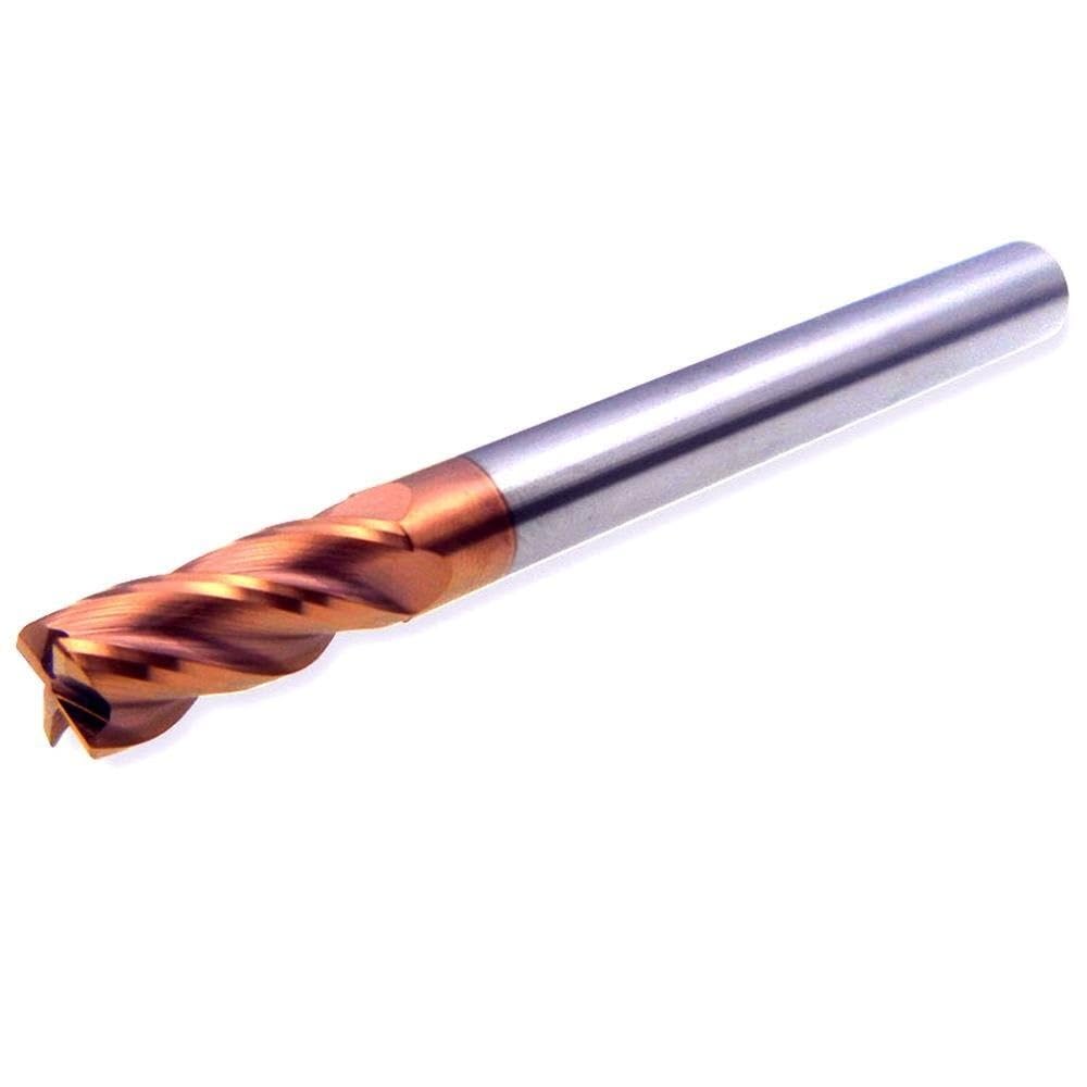 1 pz HRC60 Taglio 4 Flauto 0.5mm 1mm Fresatura Lavorazione Acciaio Al Tungsteno Strumenti A Spirale Frese Frese a Sfera Rotonda naso fresa(12R0.5x12Dx75L)