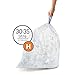 simplehuman CW0286 code H Custom Fit Bin Liner Bulk Pack, Clear Plastic (3 Pack of 20, Total 60 Liners)