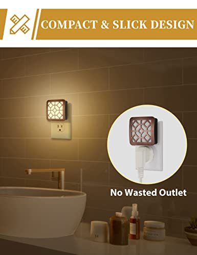 Doresshop Night Light, Vintage Nightlight,2 Pack 3000K/5000K Dimmable Nightlights,Led Night Lights Plug Into Wall,Plug In Night Light,Dusk To Dawn Sensor,Decorative Night Lights For Bathroom Bedroom #TOP4