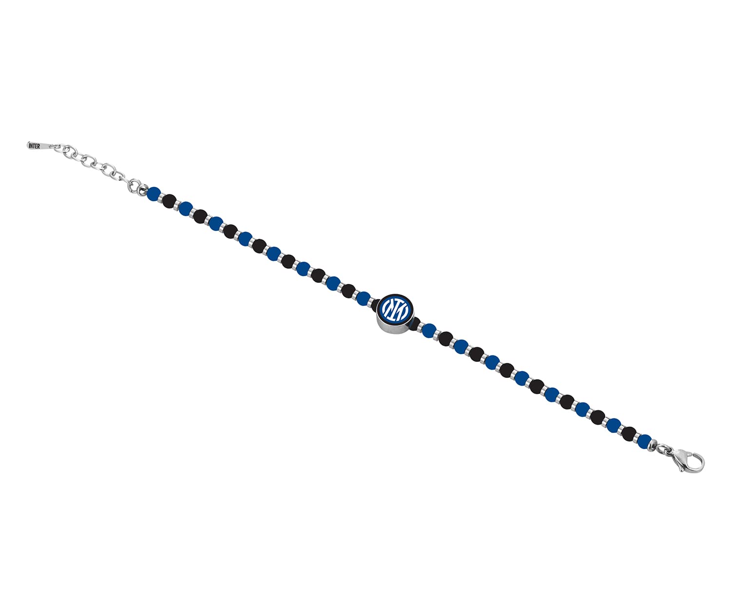 Inter Unisex-​Adult Bracciale, Nero Blu Acciaio, Taglia Unica