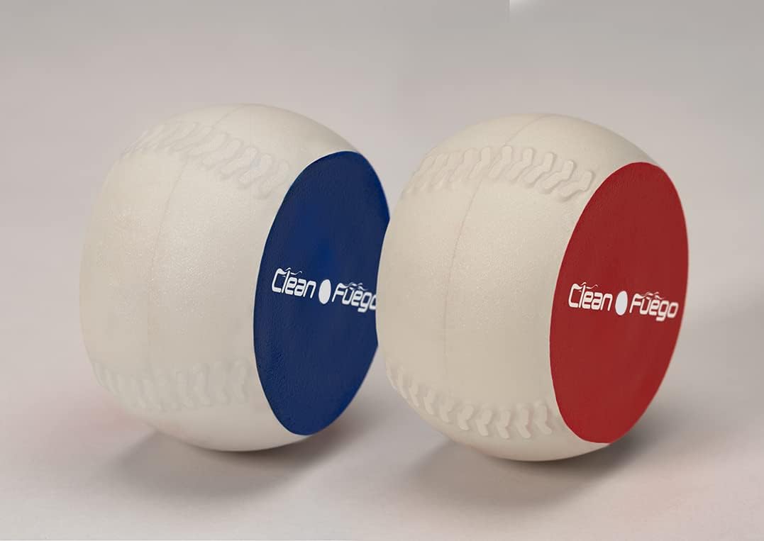 CleanFuego Set (RED 5¼oz & Blue 8oz) - Elite Baseball Spinners, Pitch Training Spin, Throwing Trainer