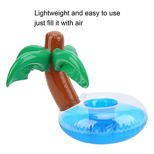 01 Suporte de bebida para piscina, seguro e ecológico, estável e inflável com 12 peças para nadadore