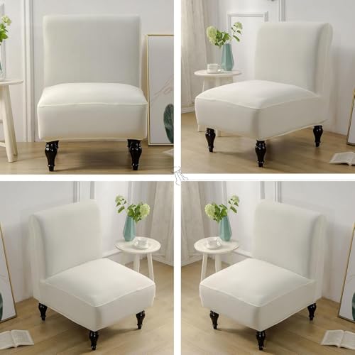 Funda elástica sin brazos para sillón auxiliar que protege contra manchas y mascotas 8