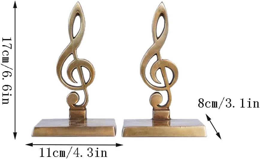 Ornament Desktop Home Furnishing Desktop Decoration European Simple Music Note Brass Bookend Room Decoration Crafts Desktop Ornaments