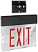 Morris Products 73312 Surface Mount Edge Lit LED Exit Sign, Red on Clear Panel Color, Black Housing (2)