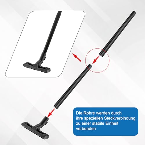 Miniatura 2 de 2 Tubos De Extensión Para Aspiradora, Varillas Para Aspiradoras Manuales, Uso En Seco Y Húmedo, Tubo Telescópico Ajustable, Tubo De Succión De Plástico De 35 Mm De Diámetro Para A2004 Mv3 Wd3