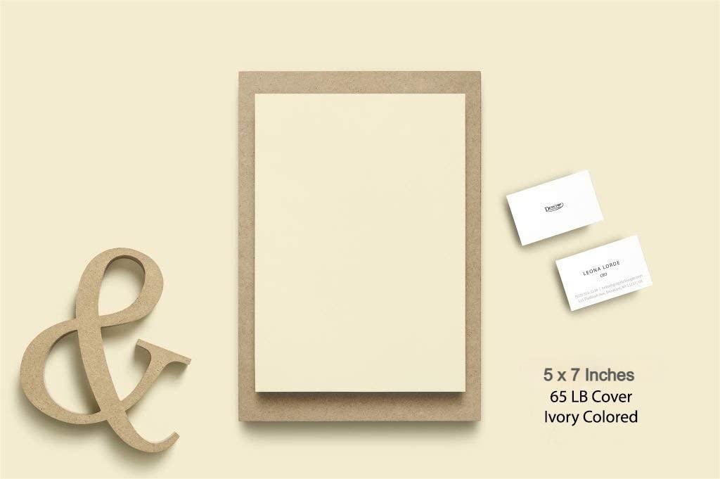 AOBOPLE 100 Blatt Cremefarbener Karton – 12,7x17,8 Cm, 180 G/m², Für DIY, Drucken & Karten