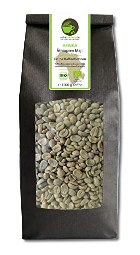 Café verde orgánico Arábica Etiopía Maji (granos de café verde 1000g)   Certificado GMP