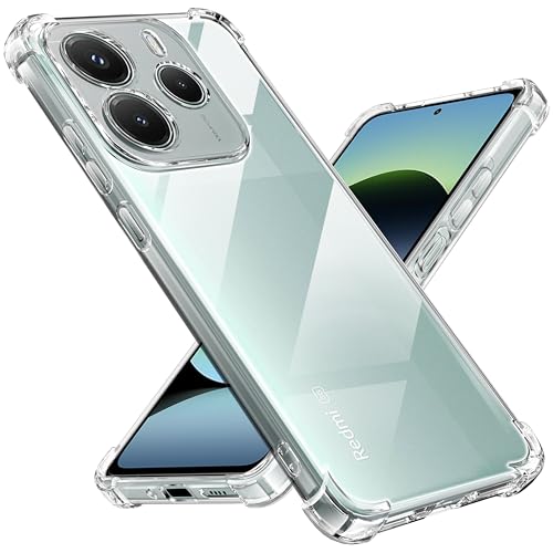 Tentoki für Xiaomi Redmi Note 14 5G hülle [Anti-Vergilbung] [Deutsche Material] [Ultra Dünn] handyhülle für xiaomi redmi Note 14 5g - Durchsichtig
