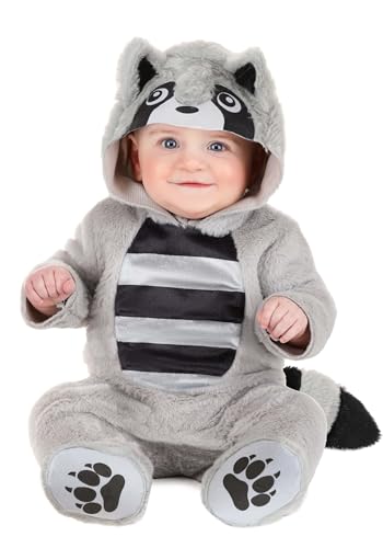 Disfraz de mapache para bebé 6/9 meses miniatura 1