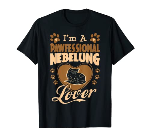 Pawfessional Nebelung Cat Lover Regalo de San Valentín Camiseta