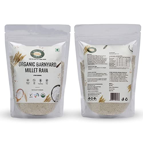 MILLET AMMA Millet Grain Rava Combo, CERTIFIED ORGANIC Millet Pack of 5-2.5Kg, Positive Millets Due to its Balanced Nutritional Profile – Kodo, Foxtail, Browntop, Little, Barnyard