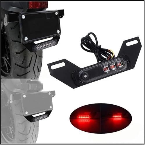 Luz trasera para matrícula de moto universal que soluciona fallos de señalización 3