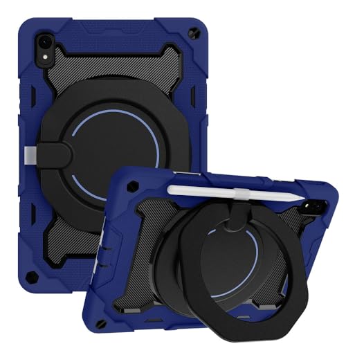 Funda MatePad 11 2023 silicona con soporte azul de anillo y cinta de transporte