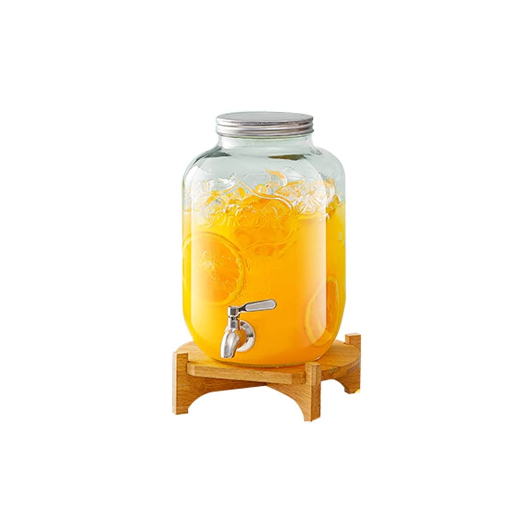 Barillet de boisson maison 4.8L en verre étanche avec robinet RJJ