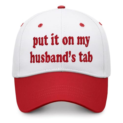 Image of Put It on My Husbands Tab Hat, Funny Vintage Trucker Hats Adjustable Cap for Men Women Classic Baseball Caps