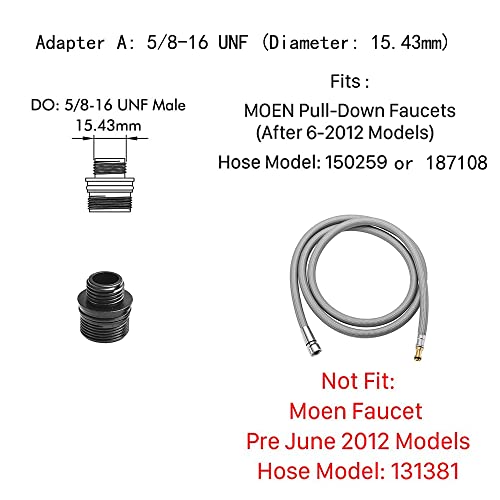 Weirun Replacement Sprayer Pull Out Tap Spray Nozzle Head For Kitchen Sink Pull-Down Faucet, Brushed Nickel #TOP1