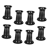 COMPUKAS 8 Stück Kunststoff Subwoofer Portrohre in Schwarz zur Geräuschreduzierung und Turbulenzverminderung Lautsprecheranschlussrohr für Woofer Gehäuse als Klimaanlage Zubehör