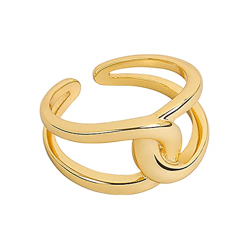 Bague ouverte argent sterling femme aux finitions artisanales créatives