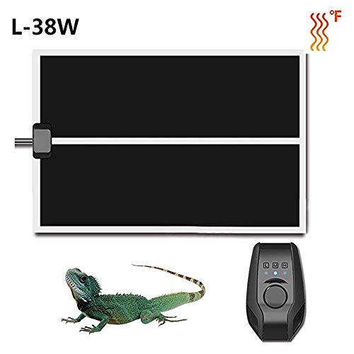 CM Reptile heating pad with temperature control Pet heater moisture proof mold protection Tortoise Snakes Lizard Gecko Spider Crawler safety,38W