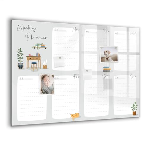 Tableau effaçable en verre pour ne plus oublier vos rendez-vous de la semaine