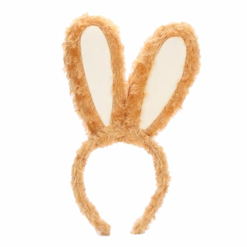 Acessórios de disfarce de coelho Cosplay diadema de pelúcia de orelhas de coelho de coelho para crianças adultos favorece festa ou decoração da Páscoa